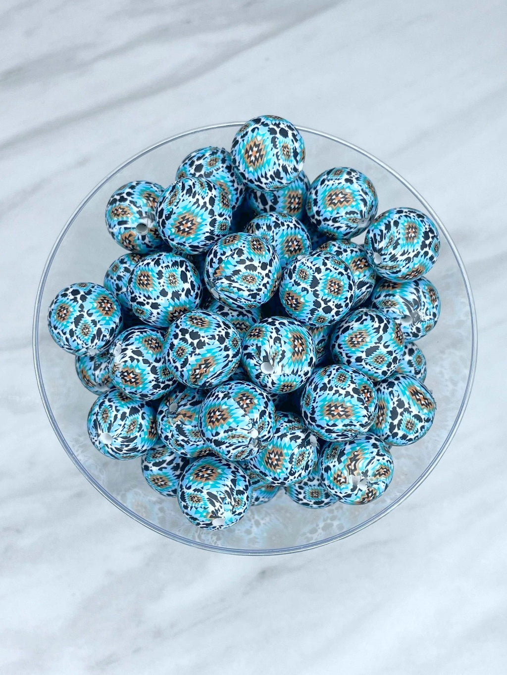 P596 BLUE WESTERN COW SPLATTER 15MM PRINT (10ct)