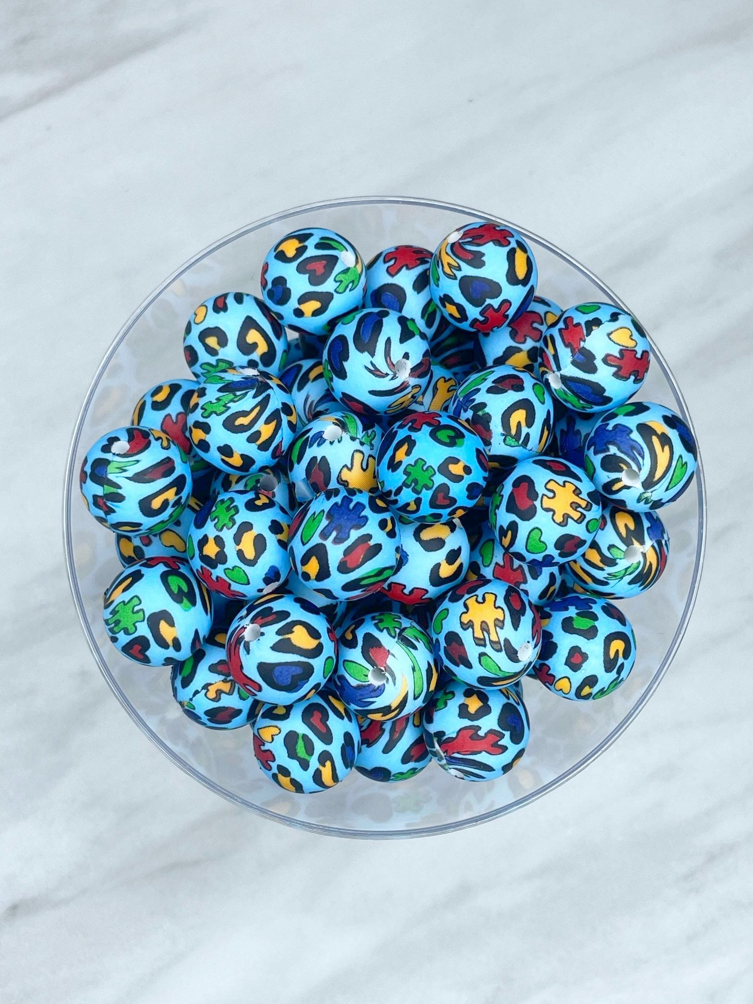 P604 LEOPARD PUZZLE PIECES 15MM PRINT (10ct)