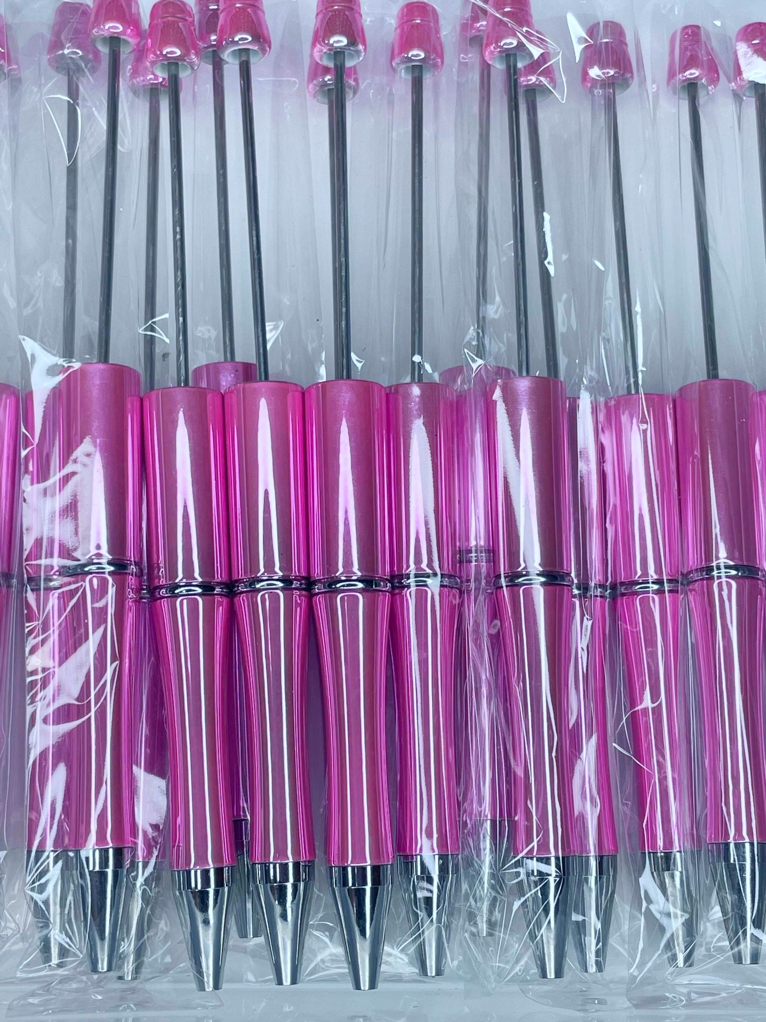 BEADABLE PLASTIC PEN CHROME BUBBLEGUM PINK B42 (1ct)