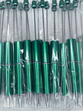 BEADABLE PLASTIC PEN GLITTER DEEP TEAL B25 (1ct)