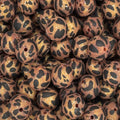 P569 BROWN GLITTER COW 15MM PRINT (10ct)