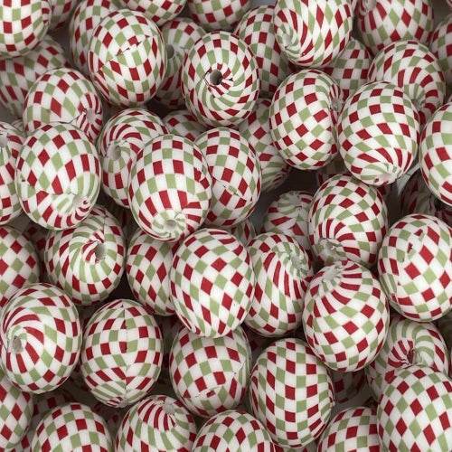 P601 CHRISTMAS PLAID 15MM PRINT (10ct)