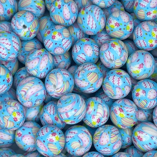P638 BLUE EASTER EGG 15MM PRINT (10ct)