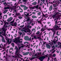 P661 PINK CONFETTI LEOPARD GLITTER 15MM PRINT (10ct)