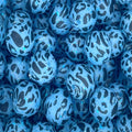 P662 BLUE CONFETTI LEOPARD GLITTER 15MM PRINT (10ct)