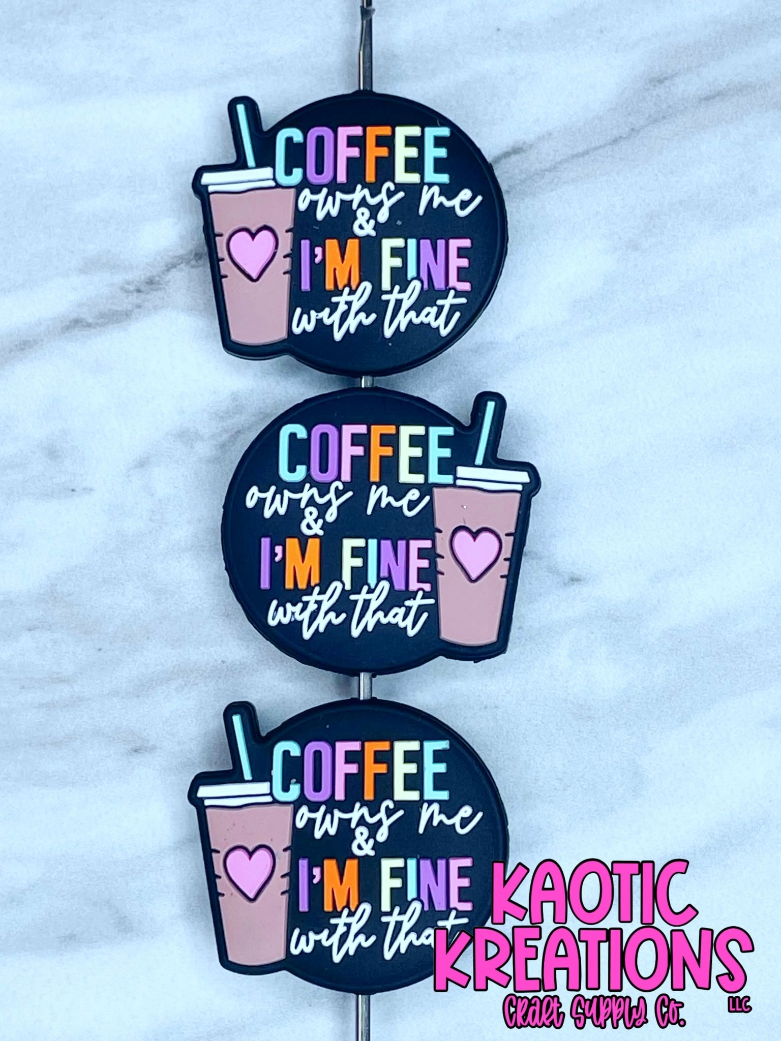 COFFEE OWNS ME SILICONE FOCAL D397 (1ct)
