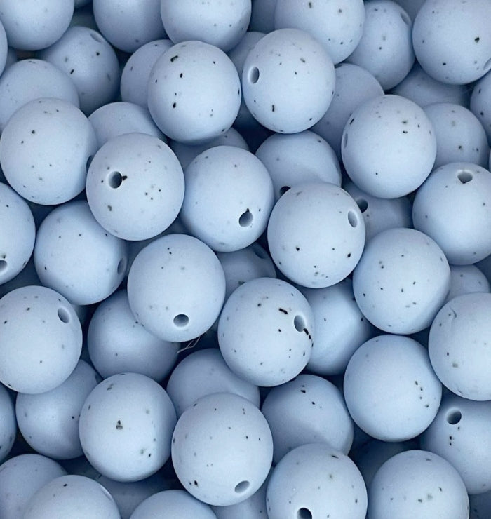 (DISCONTINUED) #242 SOFT BLUE SPECKLED 15MM SOLID (10ct)