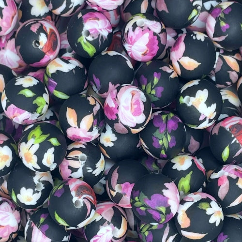 P658 MIDNIGHT BLOOMS 15MM PRINT (10ct)