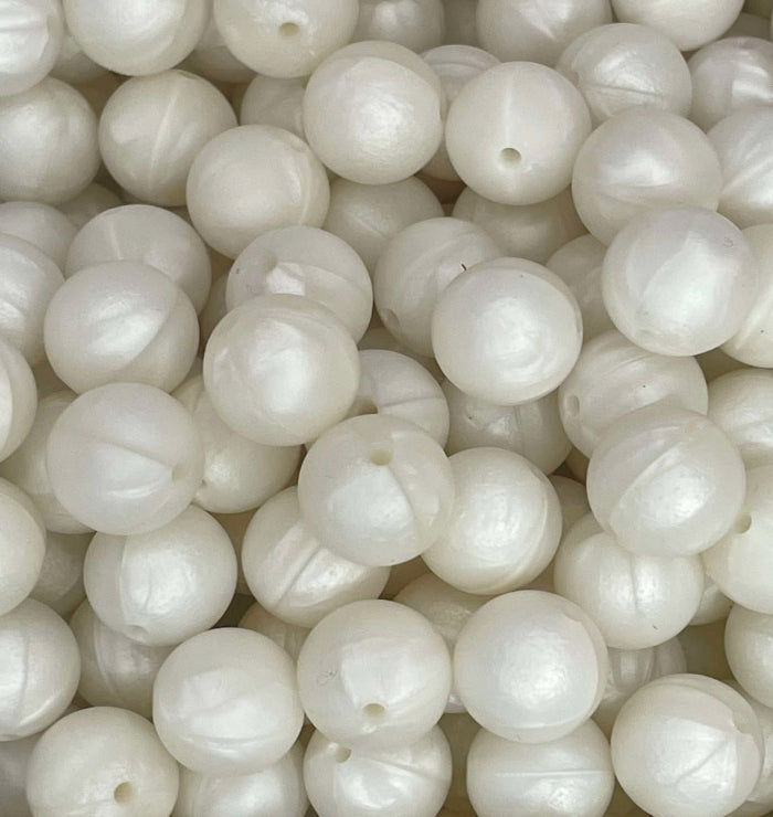#236 OFF WHITE MARBLE 15MM SOLID (10ct)