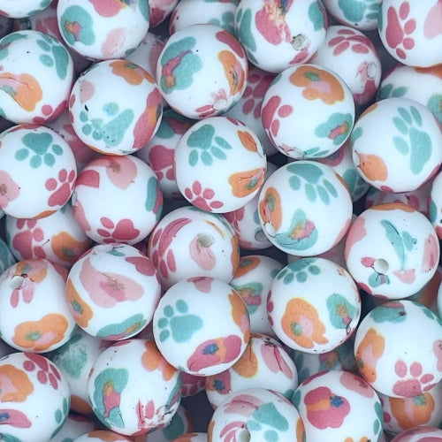 P656 COLORFUL PAWS 15MM PRINT (10ct)