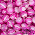 K3 15MM HOT PINK/LIGHT PINK SWIRL (10ct)
