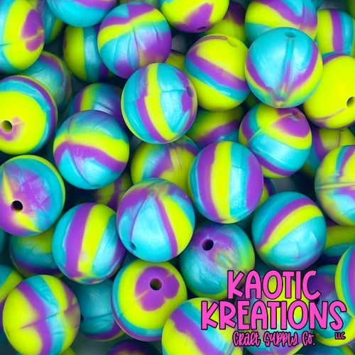 K2 15MM LIME/PURPLE/TEAL SWIRL (10ct)