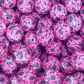 P673 PINK CHECKERED LONGHORN 15MM PRINT (10ct)