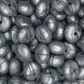 14MM ABACUS BEAD SILVER MARBLE #12 (10ct)