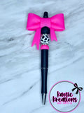 (SHOP DESTASH) PRE-MADE BEADED PEN - JUMBO BOW BP7 (1ct)