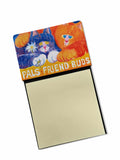 Cats Pals Friends Buds Watercolor Sticky Note Holder Refillable Dispenser Desk Accessory 3x3 Pad Gift