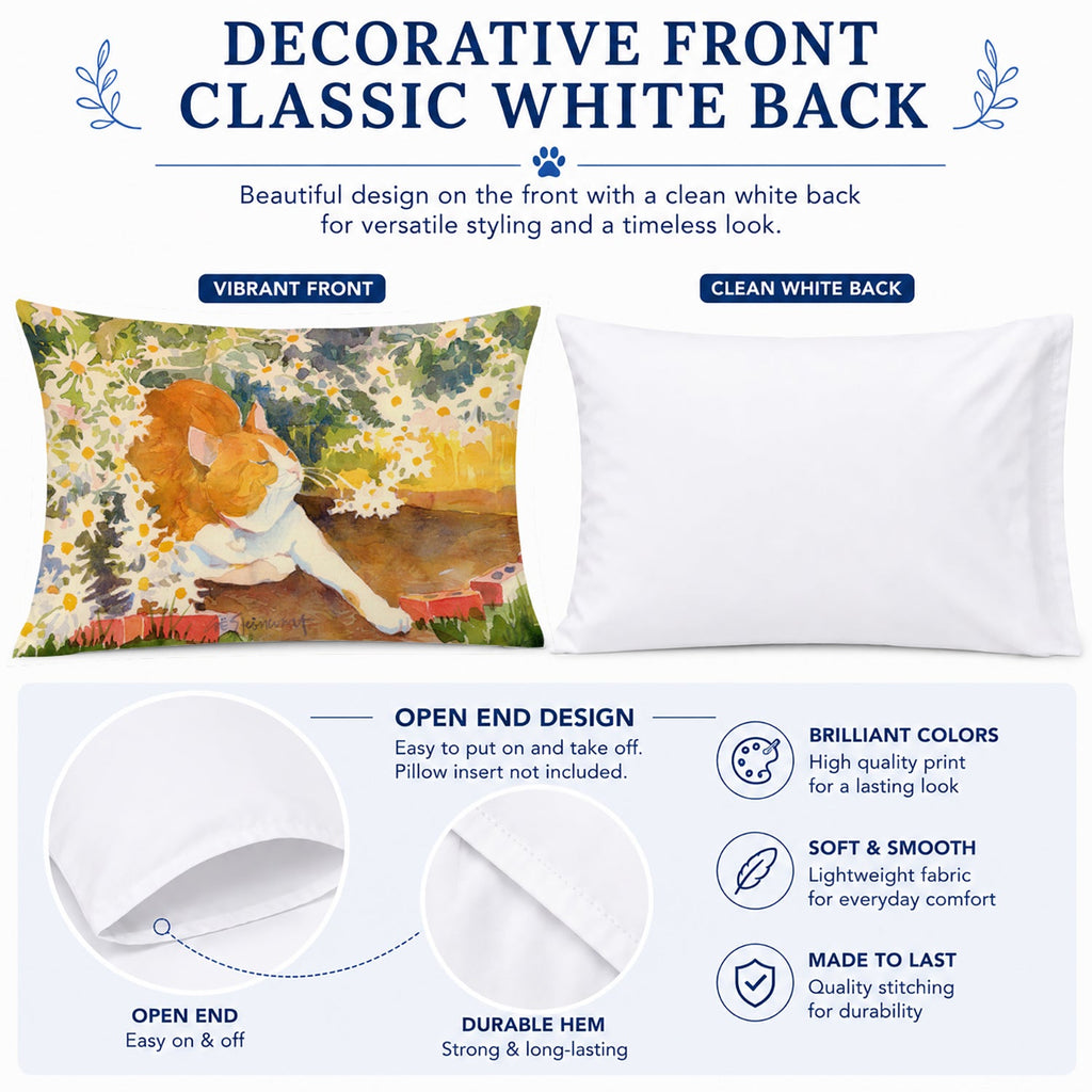 Cat Standard Pillowcase Lightweight Super Soft Easy Care Decorative Artwork Pillowcase, Standard