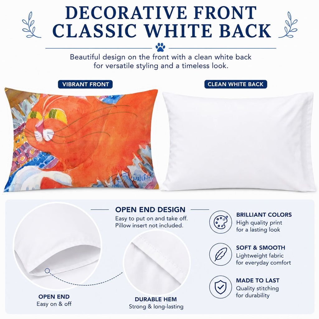 Cat Standard Pillowcase Lightweight Super Soft Easy Care Decorative Artwork Pillowcase, Standard