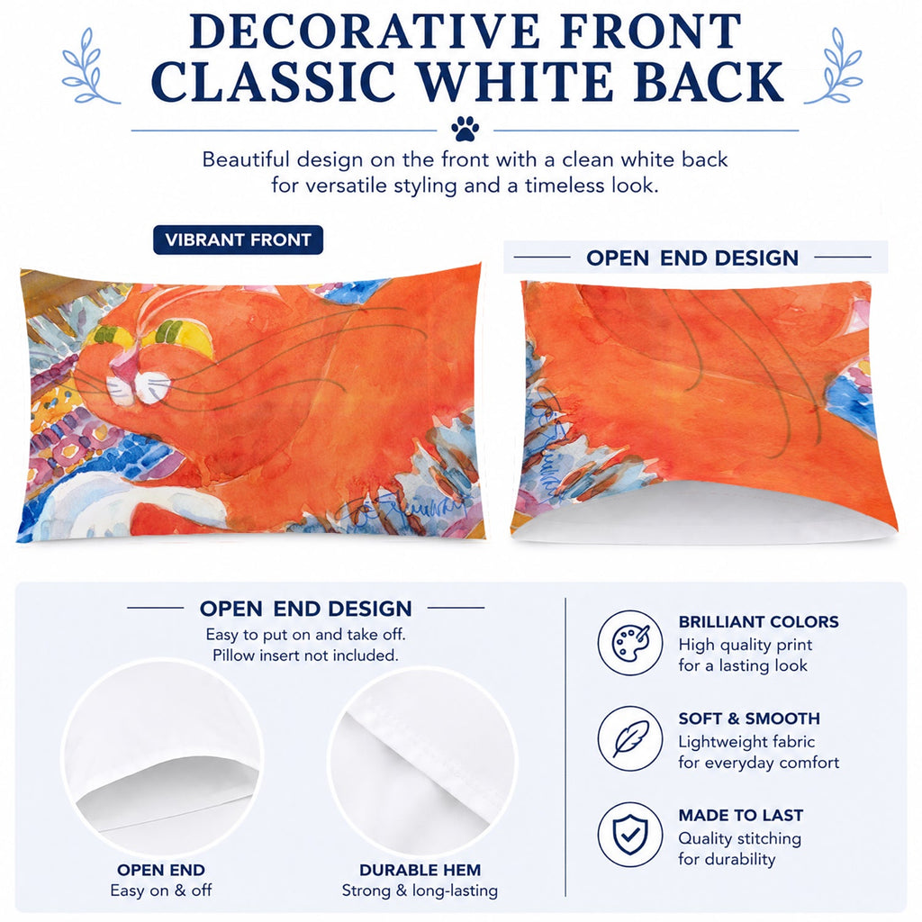 Cat Standard Pillowcase Lightweight Super Soft Easy Care Decorative Artwork Pillowcase, Standard