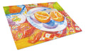 Florida Oranges Sliced for breakfast Cutting Board Tempered Glass Kitchen Cutting Surface, Heat Resistant Chopping, Non-Slip Feet, Food Prep & Serving