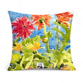 Flower - Gerber Daisies Decorative Throw Pillow 14x14 Indoor Outdoor Accent Cushion, Fabric Cover with Insert for Sofa, Bed, Porch & Living Room