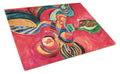 Red Flowers and berries Cutting Board Tempered Glass Kitchen Cutting Surface, Heat Resistant Chopping, Non-Slip Feet, Food Prep & Serving