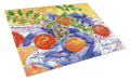 Apples Cutting Board Tempered Glass Kitchen Cutting Surface, Heat Resistant Chopping, Non-Slip Feet, Food Prep & Serving