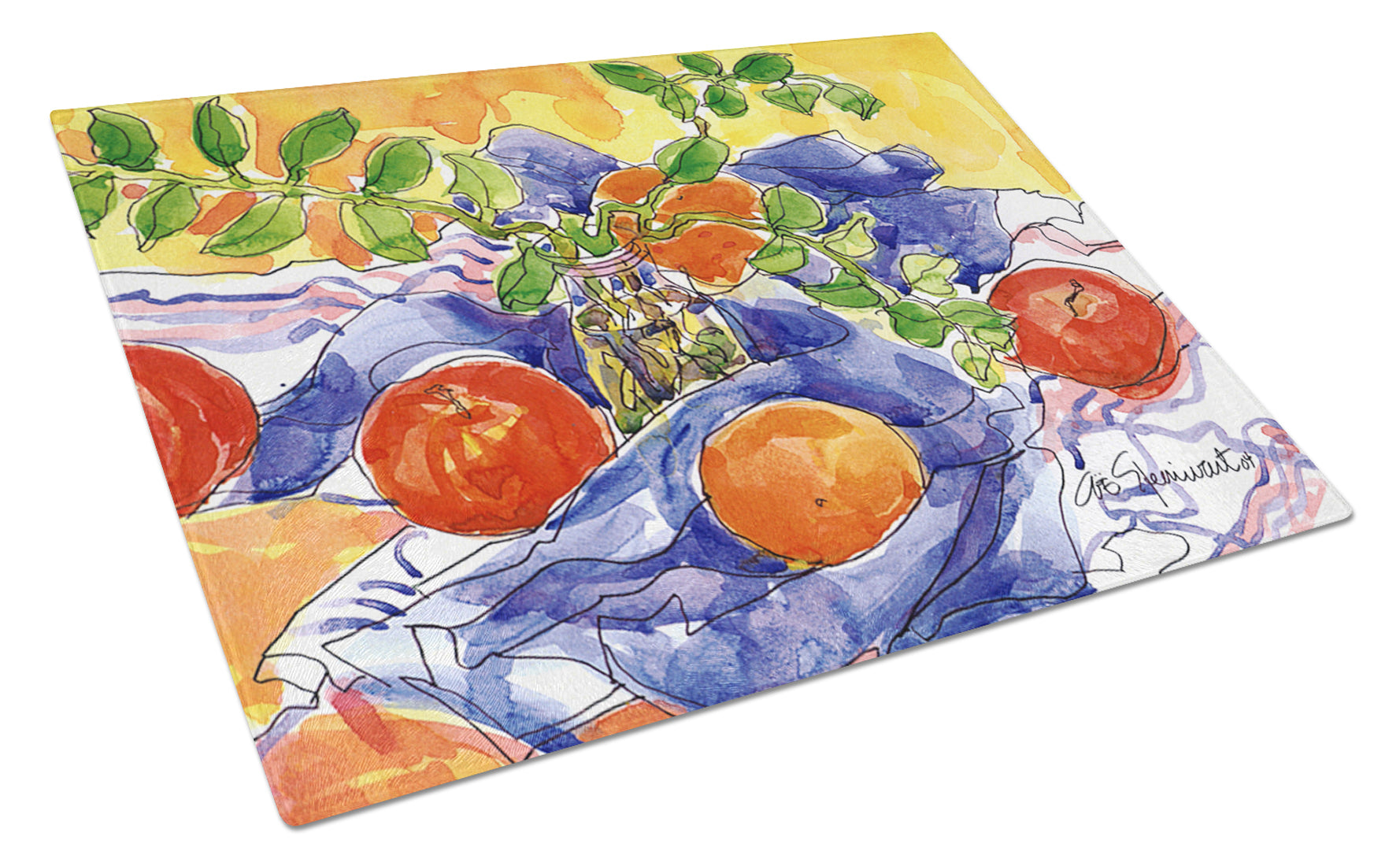 Apples Cutting Board Tempered Glass Kitchen Cutting Surface, Heat Resistant Chopping, Non-Slip Feet, Food Prep & Serving