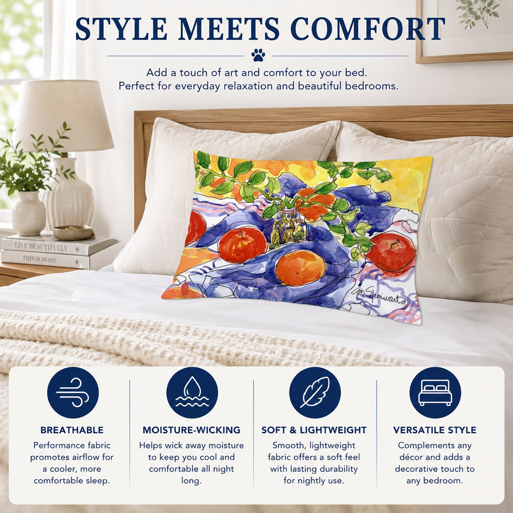 Apples Standard Pillowcase Lightweight Super Soft Easy Care Decorative Artwork Pillowcase, Standard