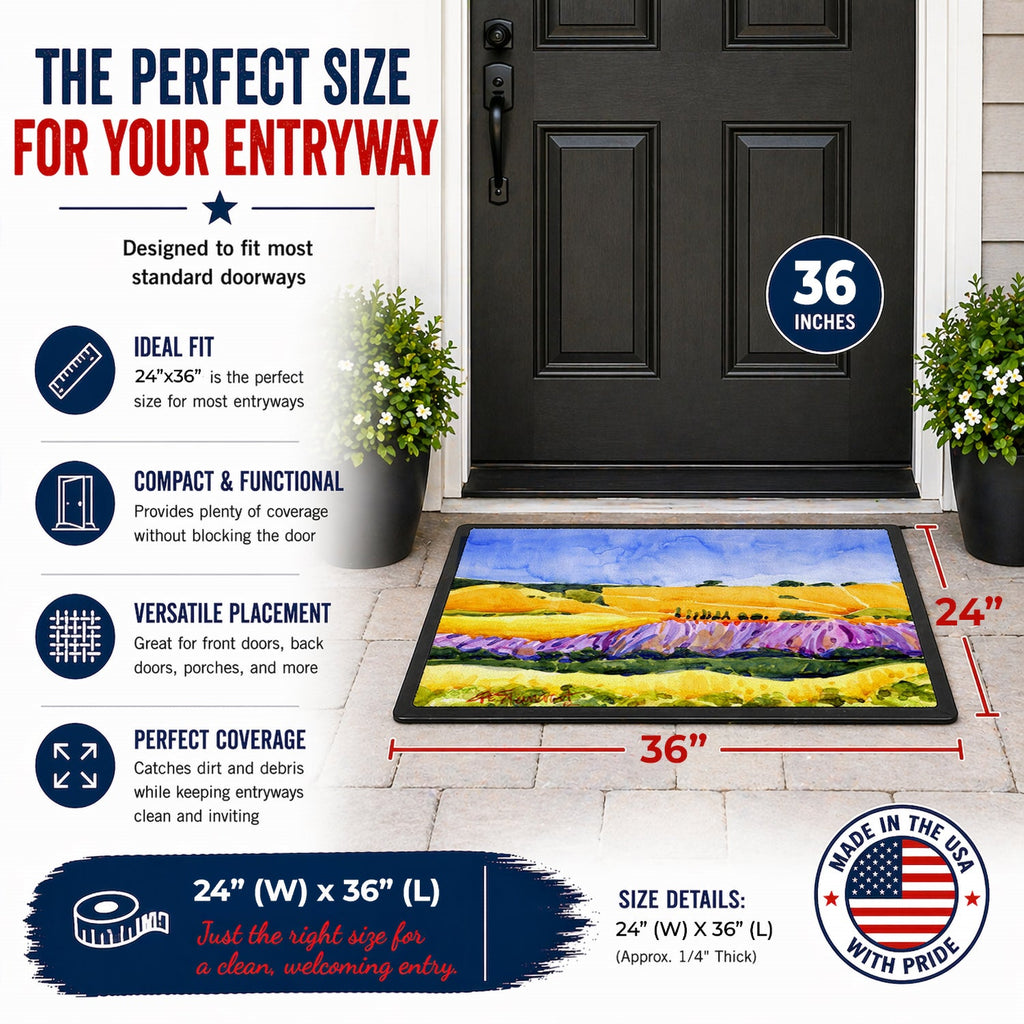 Landscape Doormat Indoor Outdoor 24H X 36W Front Door Mat Rugs for Entryway, Non Slip Washable Low Pile,