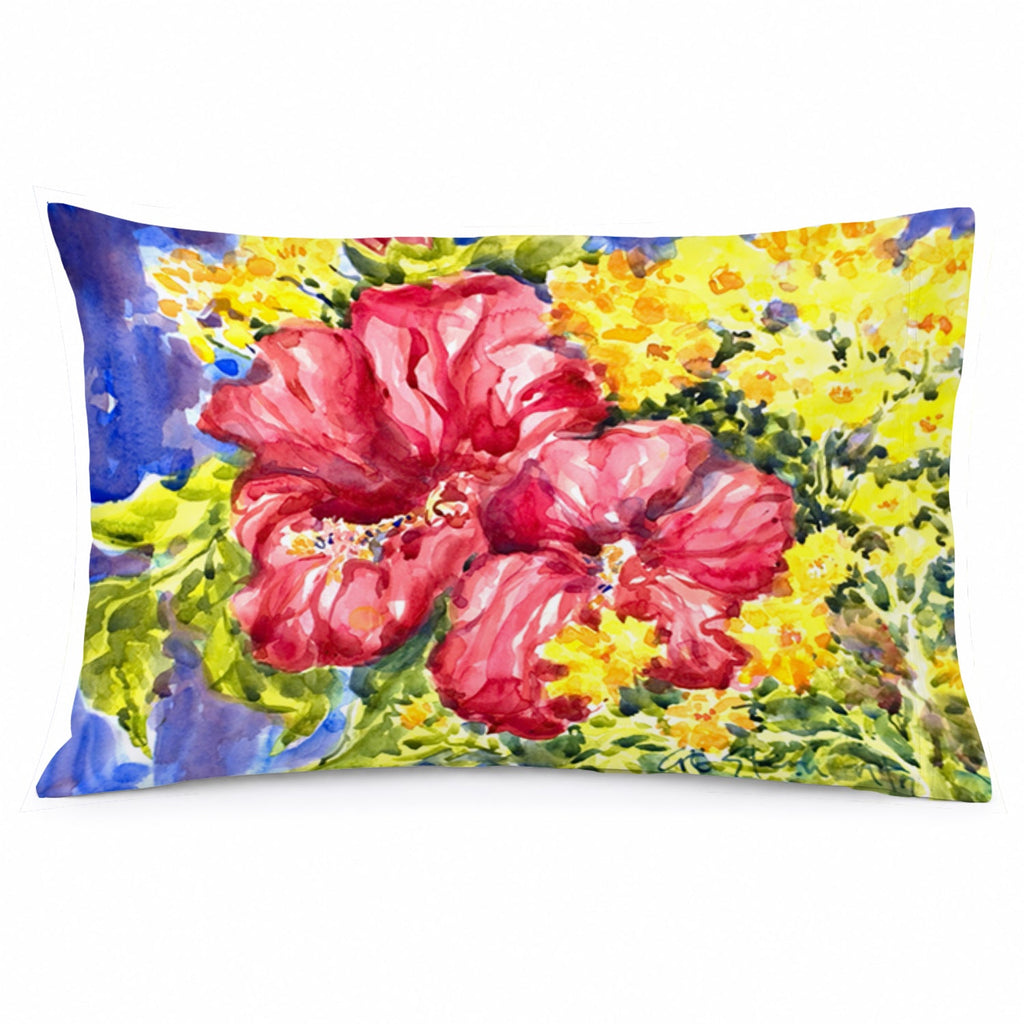 Flower - Hibiscus Standard Pillowcase Lightweight Super Soft Easy Care Decorative Artwork Pillowcase, Standard