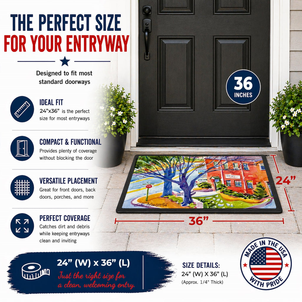 Harbour Doormat Indoor Outdoor 24H X 36W Front Door Mat Rugs for Entryway, Non Slip Washable Low Pile,