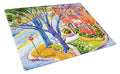 Harbour Cutting Board Tempered Glass Kitchen Cutting Surface, Heat Resistant Chopping, Non-Slip Feet, Food Prep & Serving