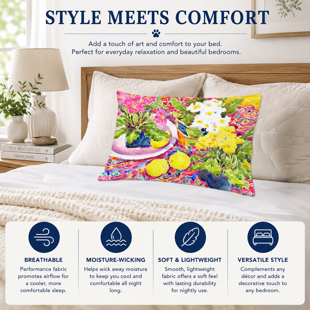Flower - Primroses Standard Pillowcase Lightweight Super Soft Easy Care Decorative Artwork Pillowcase, Standard
