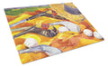 Golf Clubs Golfer Cutting Board Tempered Glass Kitchen Cutting Surface, Heat Resistant Chopping, Non-Slip Feet, Food Prep & Serving