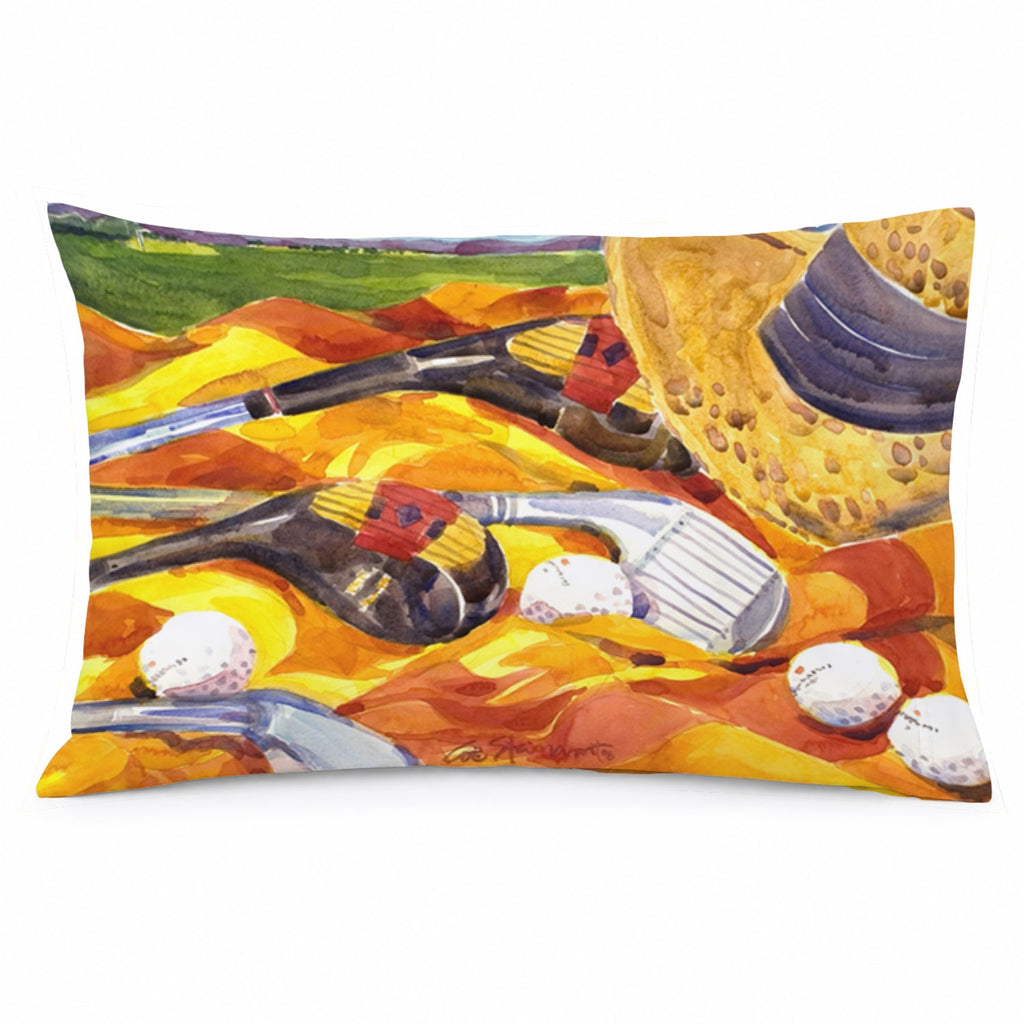 Golf Clubs Golfer Standard Pillowcase Lightweight Super Soft Easy Care Decorative Artwork Pillowcase, Standard