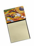 Golf Clubs Golfer Watercolor Sticky Note Holder Refillable Dispenser Desk Accessory 3x3 Pad Gift
