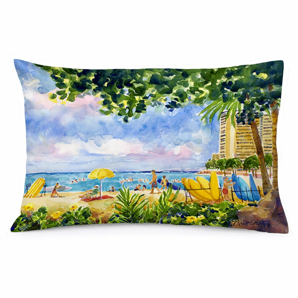 Beach Resort view from the condo Standard Pillowcase Lightweight Super Soft Easy Care Decorative Artwork Pillowcase, Standard