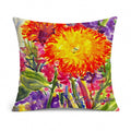Flower - Aster Decorative Throw Pillow 14x14 Indoor Outdoor Accent Cushion, Fabric Cover with Insert for Sofa, Bed, Porch & Living Room