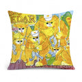 Orange Tabby Fishing Cats Decorative Throw Pillow 14x14 Indoor Outdoor Accent Cushion, Fabric Cover with Insert for Sofa, Bed, Porch & Living Room