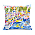 Harbour Decorative Throw Pillow 14x14 Indoor Outdoor Accent Cushion, Fabric Cover with Insert for Sofa, Bed, Porch & Living Room