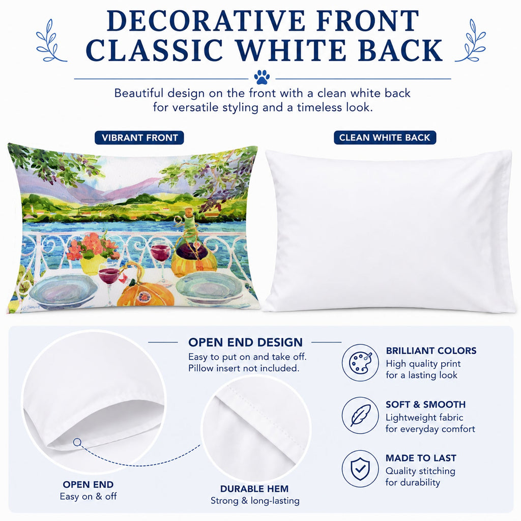 Afternoon of Grape Delights Wine Standard Pillowcase Lightweight Super Soft Easy Care Decorative Artwork Pillowcase, Standard
