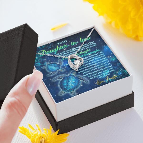 Personalized Forever Love Necklace - Gift Idea For Daughter In-Law - To My Daughter In Law