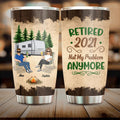 Personalized Retired 2021/2022 Camping Tumbler - Retired Gift Idea For Camping Lover - Retired 2021/2022 Not My Problem Anymore