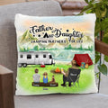 Personalized Father Daughter Camping Pillow Cover/Quilt/Fleece Throw Blanket - Father's Day Gift Idea For Camping Lover - Father And Daughter Camping Partners For Life