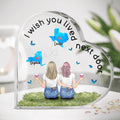 Personalized Best Friends Heart-Shaped Acrylic Plaque - Best Gift Idea For Friends - I Wish You Lived Next Door