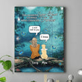 Personalized Memorial Pet Canvas - Adult/Couple With Up to 5 Pets - Memorial Gift Idea For Cat/Dog Lover - The Moment Your Heart Stopped Mine Changed Forever