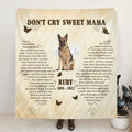 Personalized Memorial Dog Quilt/Fleece Throw Blanket - Memorial Gift Idea For Dog Mom - Don't Cry Sweet Mama
