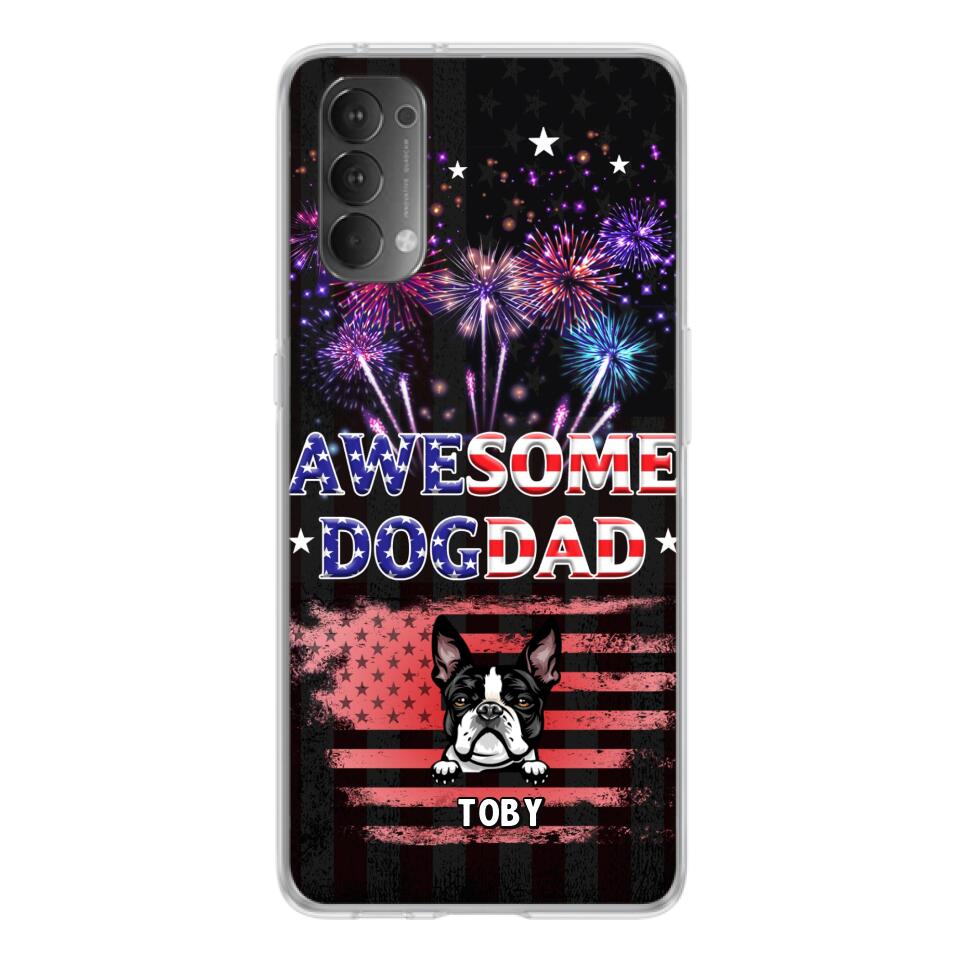 Custom Personalized Dog Dad Phone Case - Gift Idea For Father's Day/Dog Lovers - Up To 6 Dogs - Awesome Dog Dad - Cases For Oppo, Xiaomi & Huawei