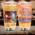 Personalized Siblings Tumbler - Up to 4 People - Gift Idea For Brother/Sister/Family - If I'm Drunk It's My Brother's Fault